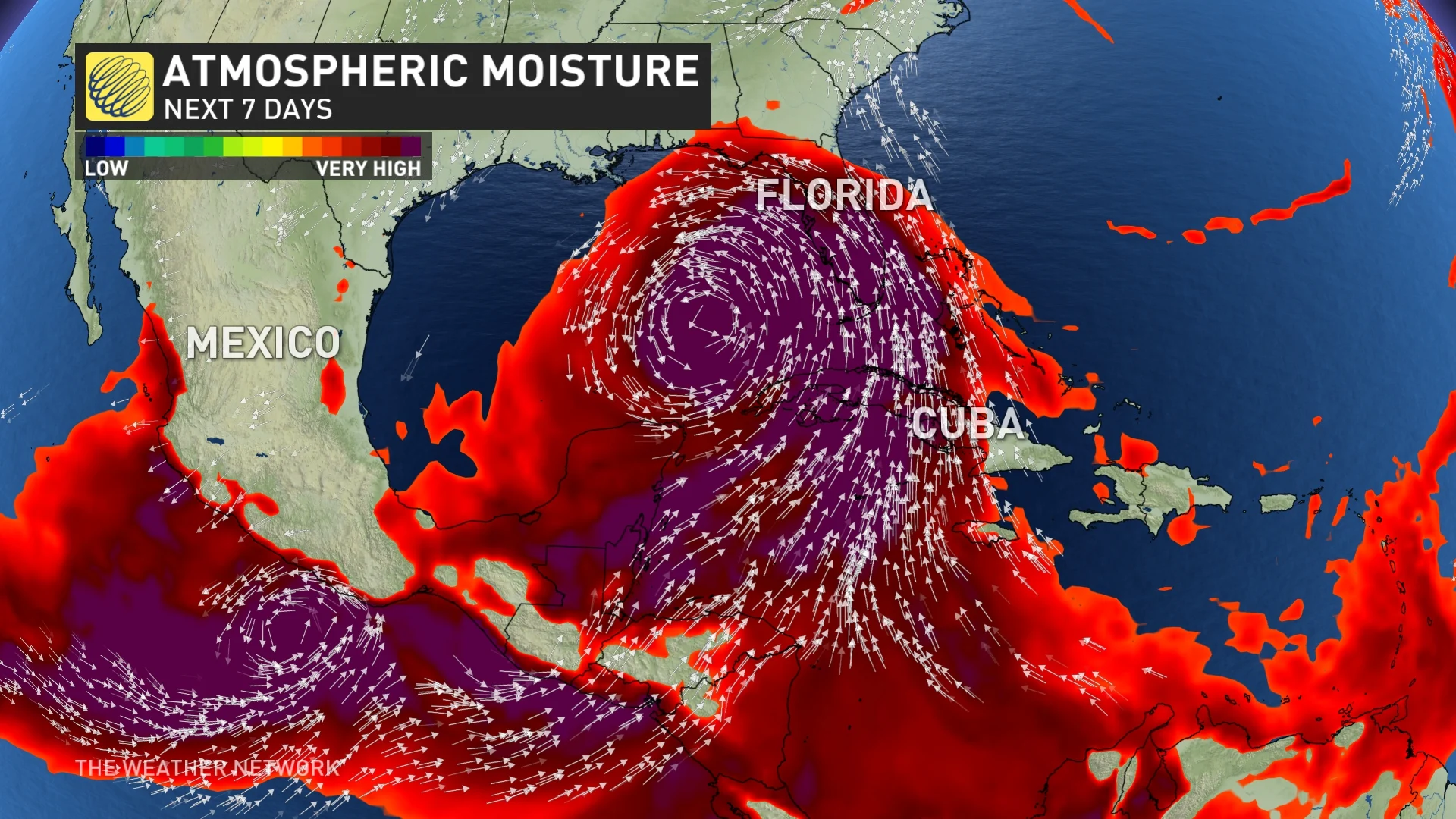 Atmospheric moisture next seven days_Sept.22