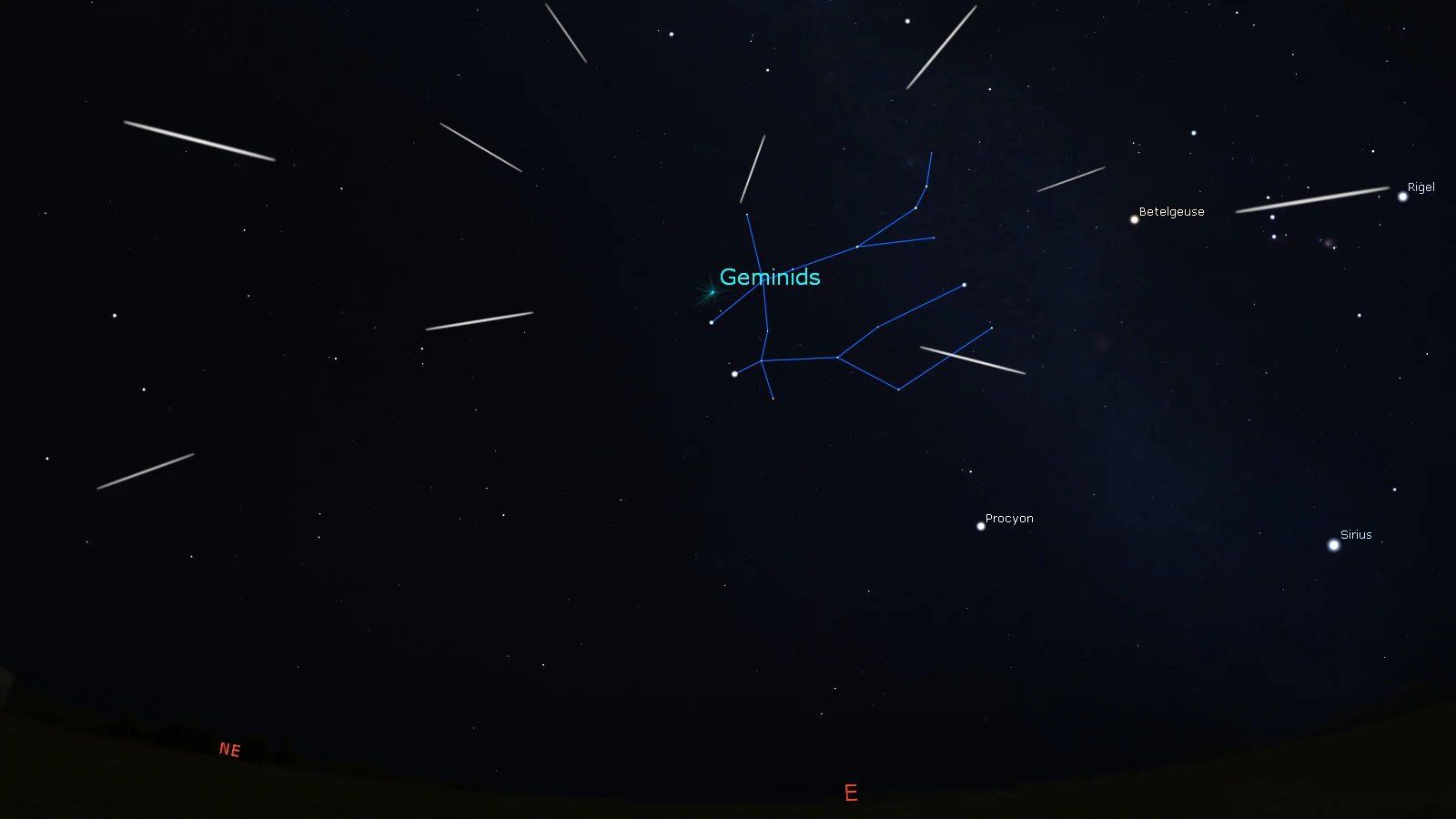 12-13 - Geminid meteor shower 2023