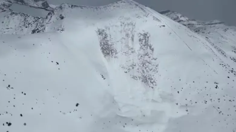 (CBC) Avalanche at Lake Louise Ski Resort April 23 2023