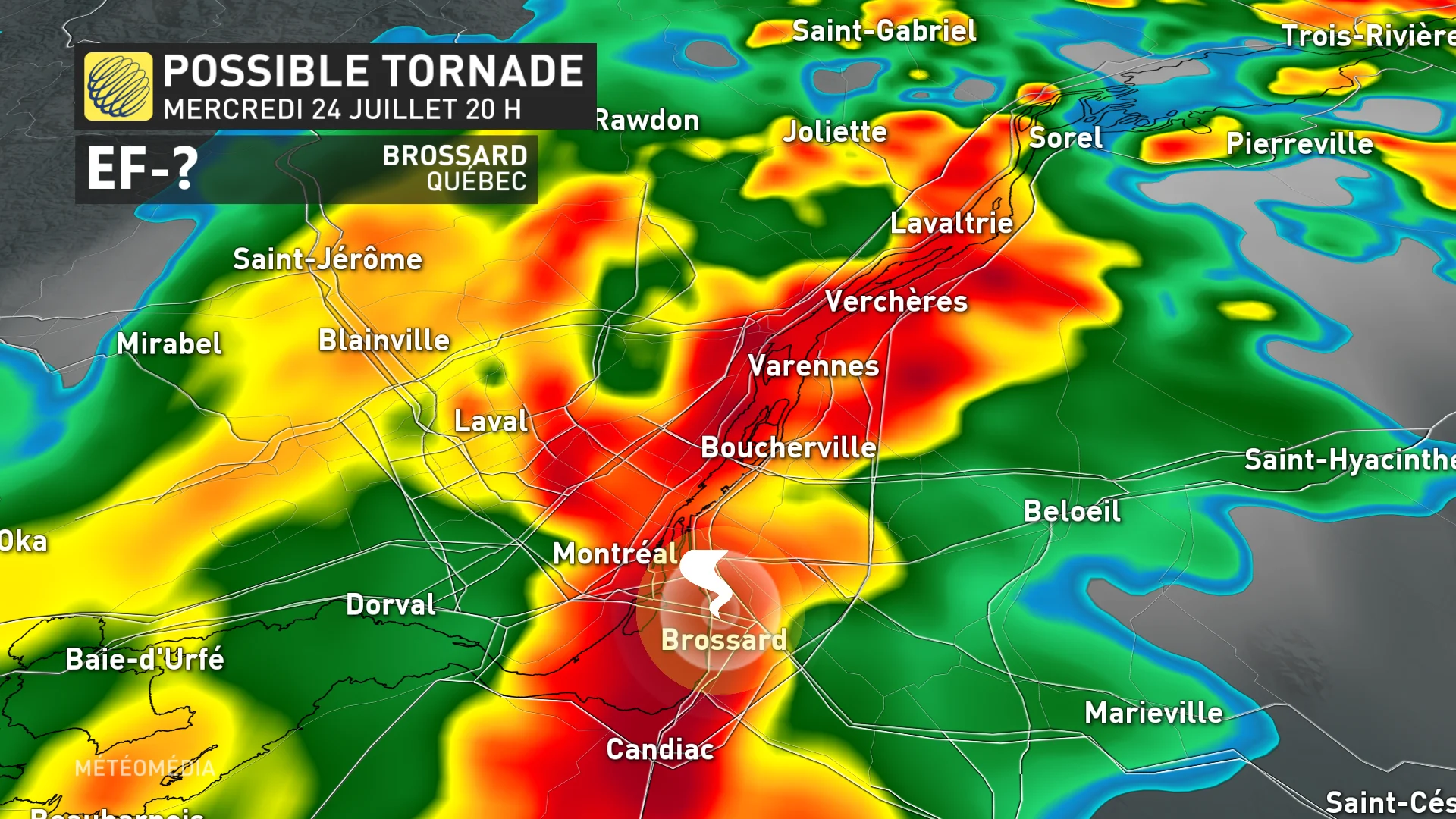 Possible tornade Brossard