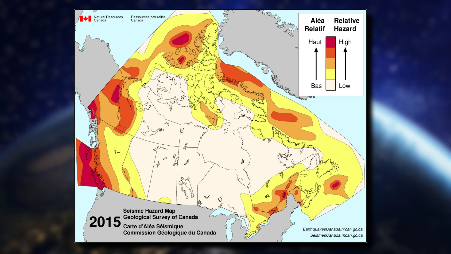 Canada Seismic Hazard Map