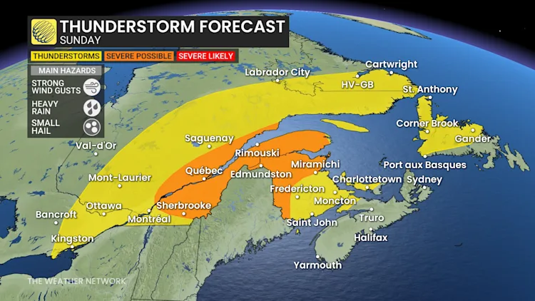 Multi-day storm risk with hail, heavy rain pops up in Atlantic Canada ...
