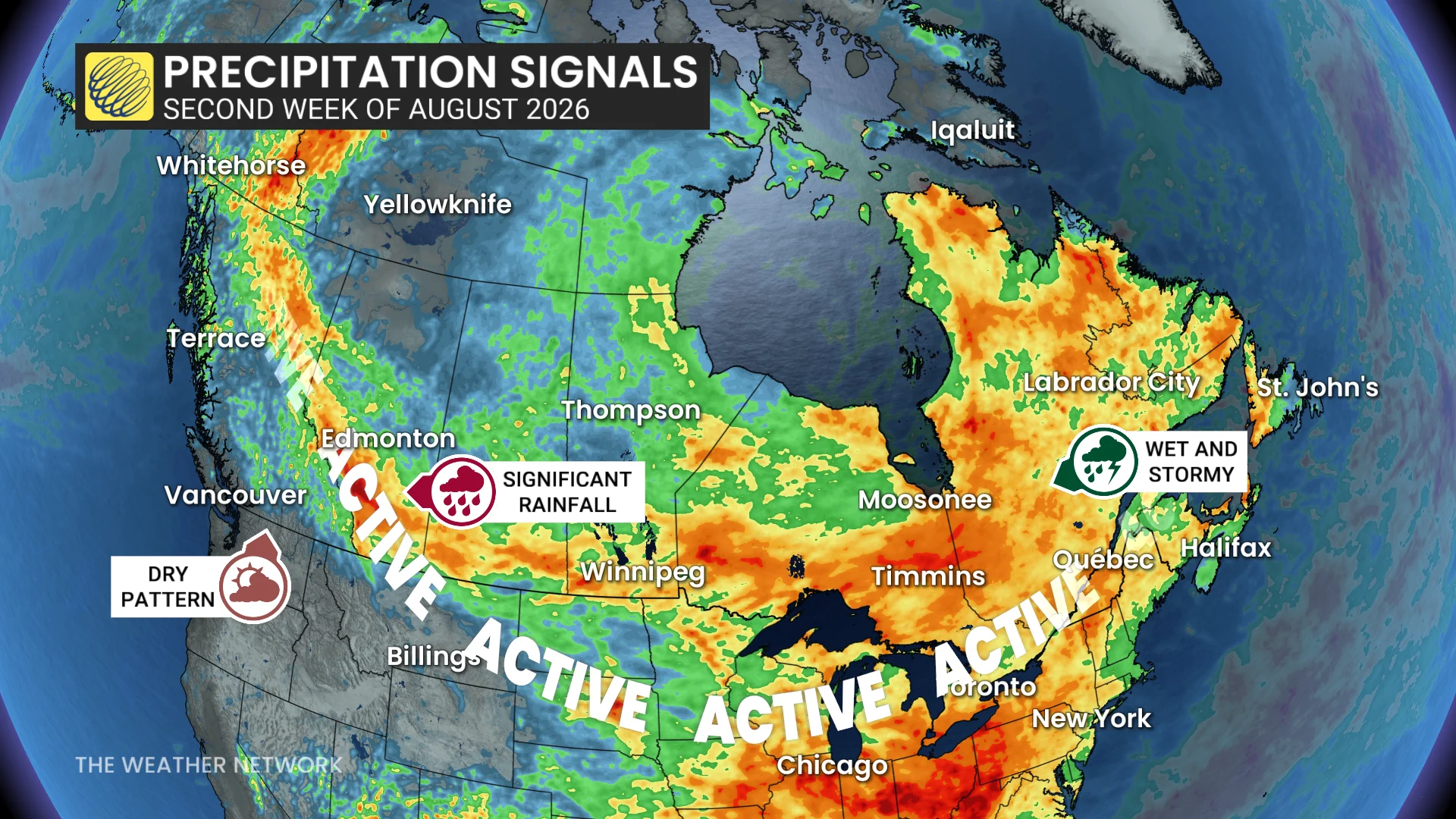 Canada national storm pattern - Aug. 7, 2026