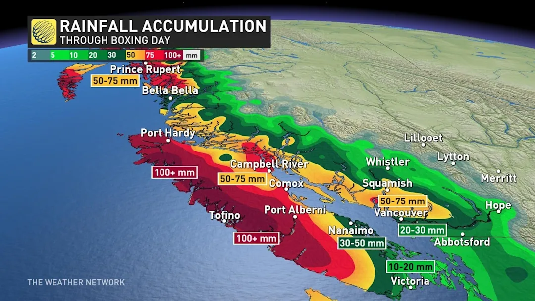 Risk of power outages continue overnight for coastal B.C. due to high winds The Weather Network