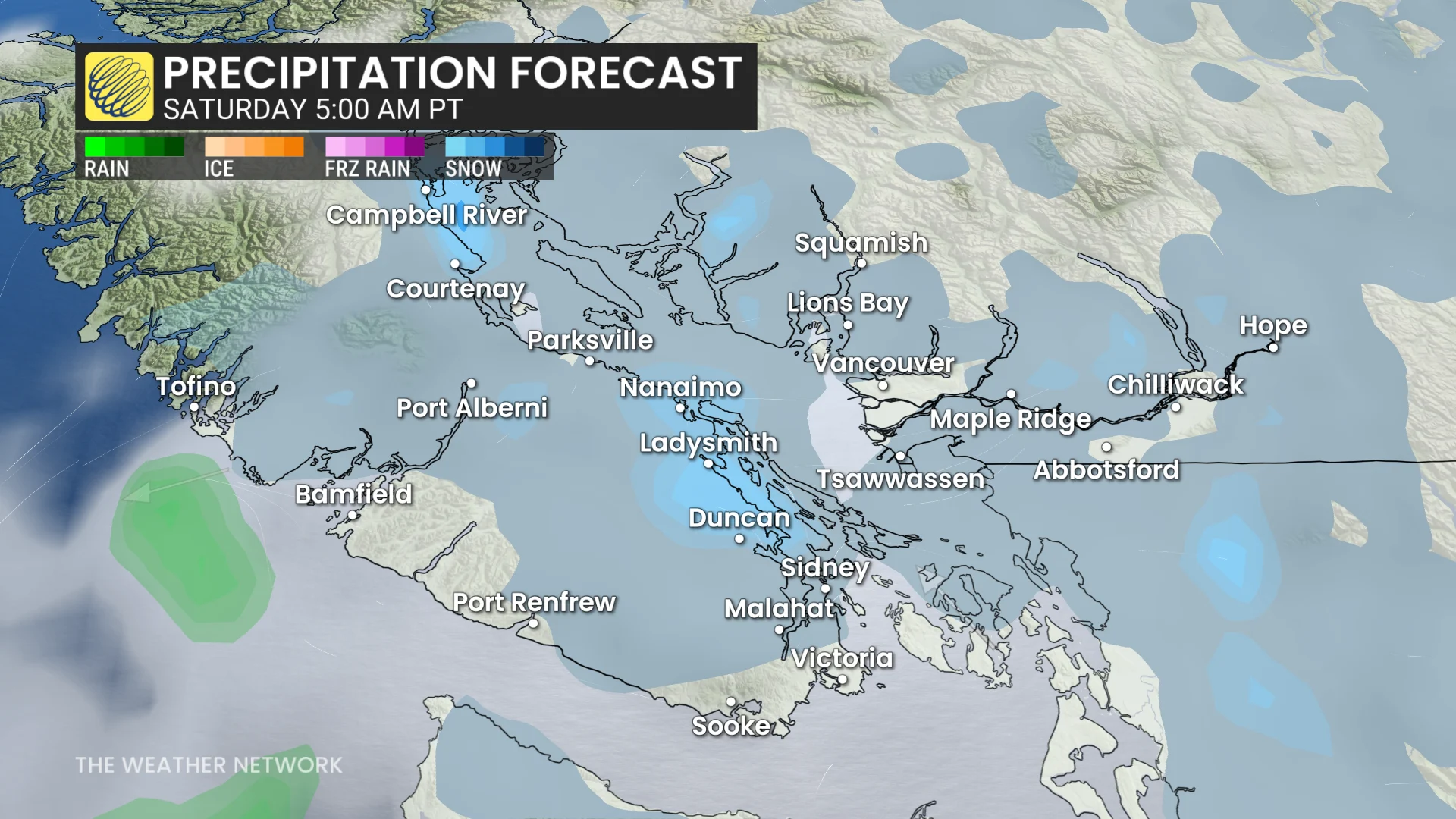 Baron - Saturday precip in BC 5 am - Feb7