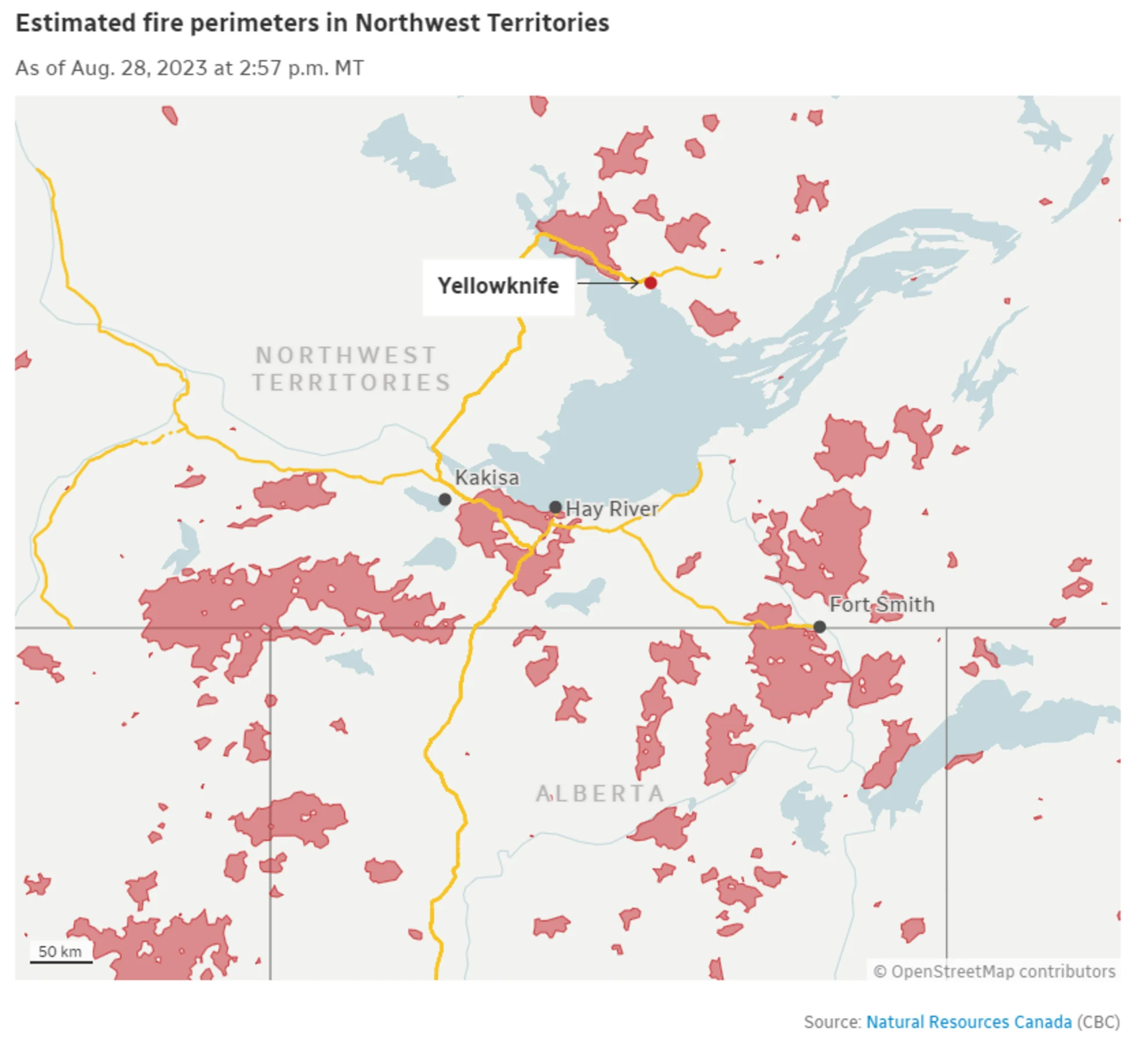 CBC - Estimated fire perimeters NWT