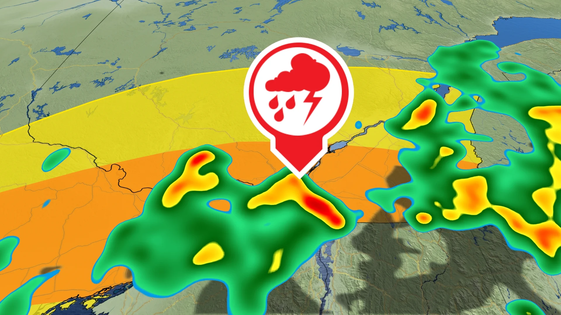 Un risque de gros grêlons de la taille d'un 5 sous : voici où