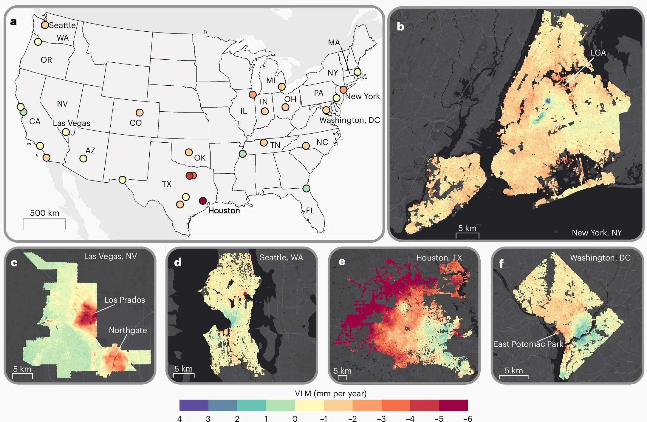 US City Ground Subsidence