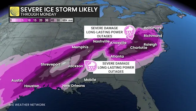 200 million impacted by major ice, snow in generational storm - The ...