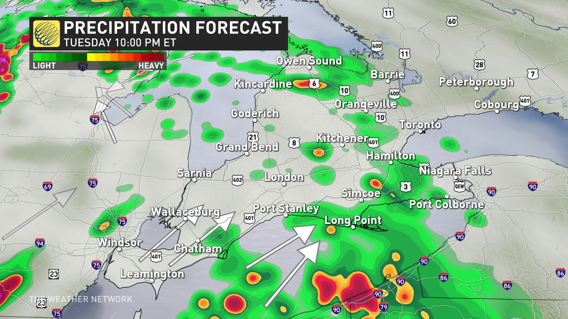 Baron_Precipitation timing_Tuesday overnight_Ontario_May 7