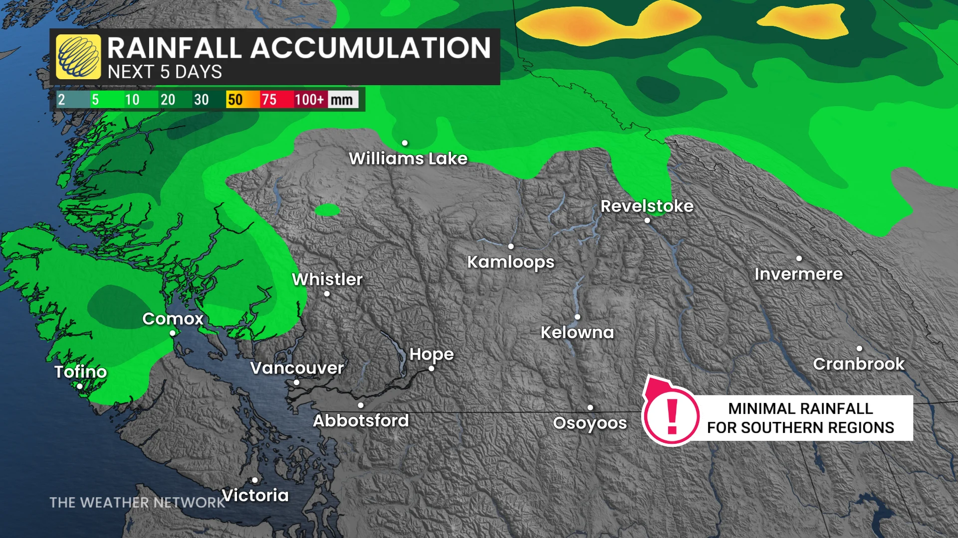 BC Rainfall Accumulation Saturday