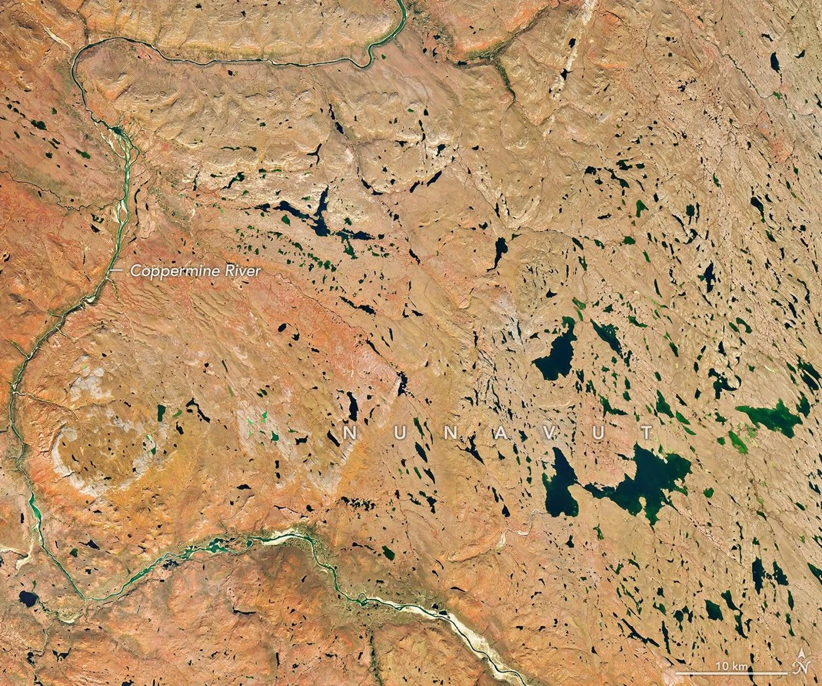 Kugluktuk-Coppermine-River-northerncanada oli2 20260906-NASA-Landsat9