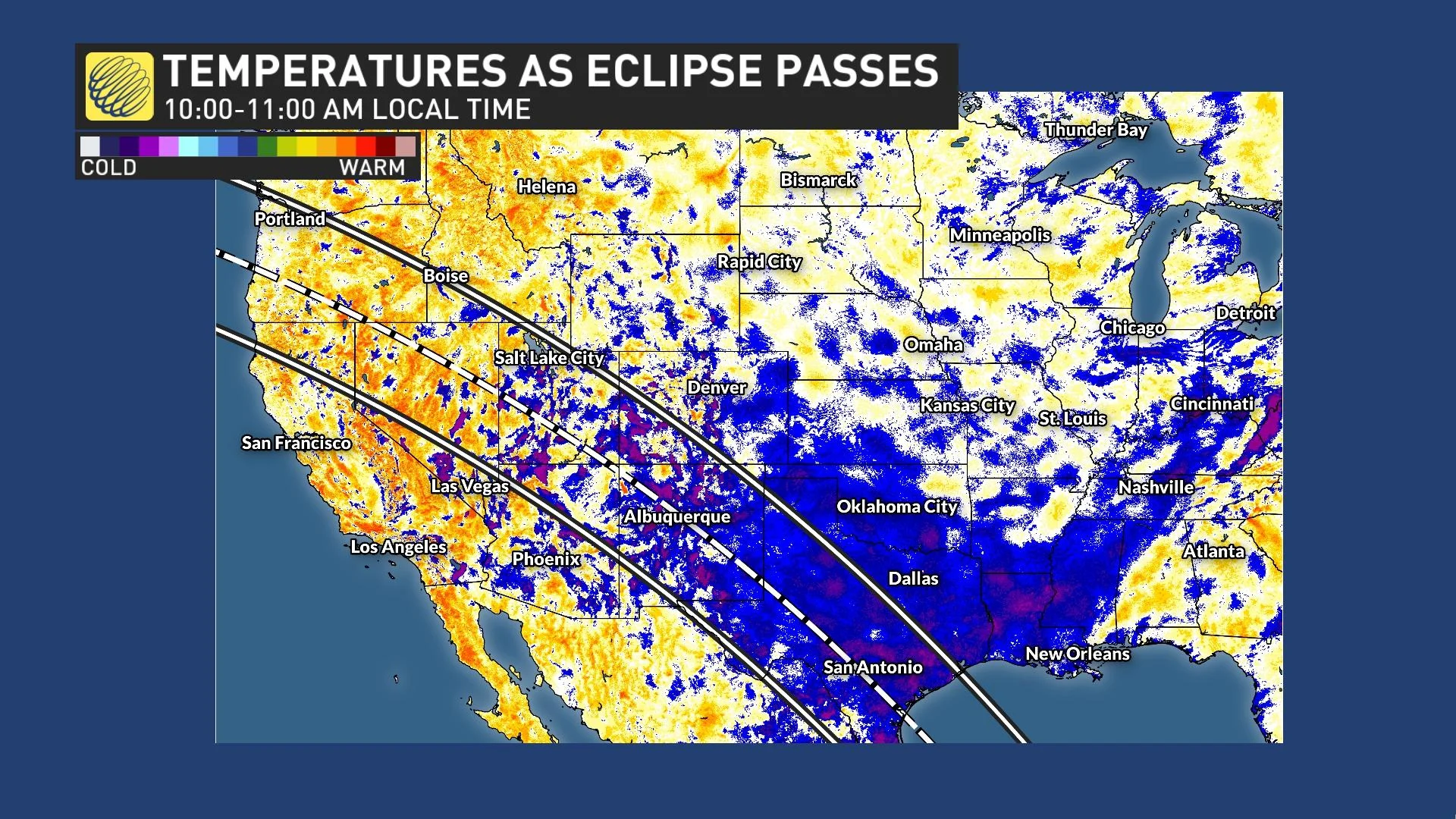 Annular Solar Eclipse Temperature Change October 14, 2023