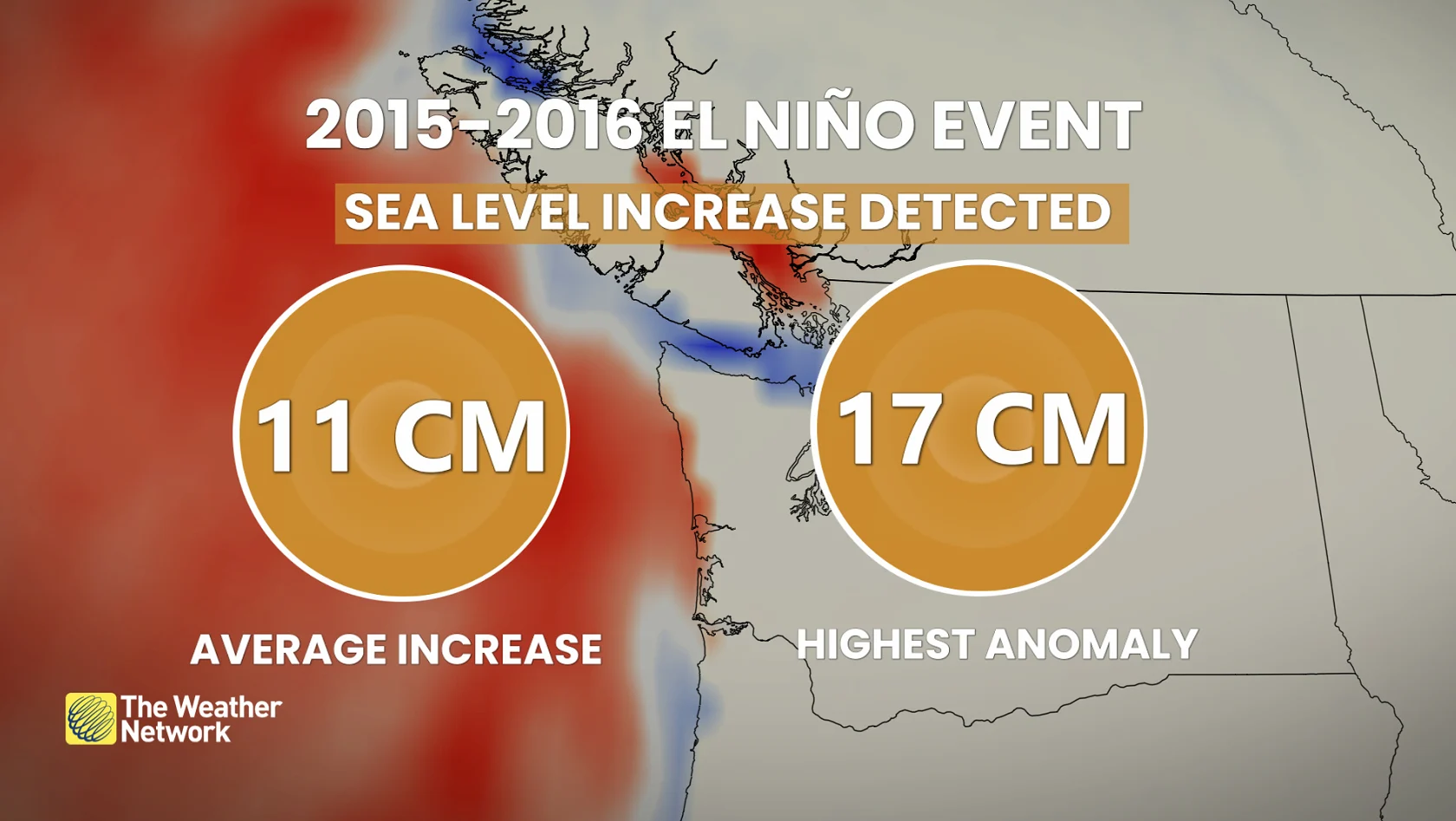 2015-16 El Nino event/sea-level increase