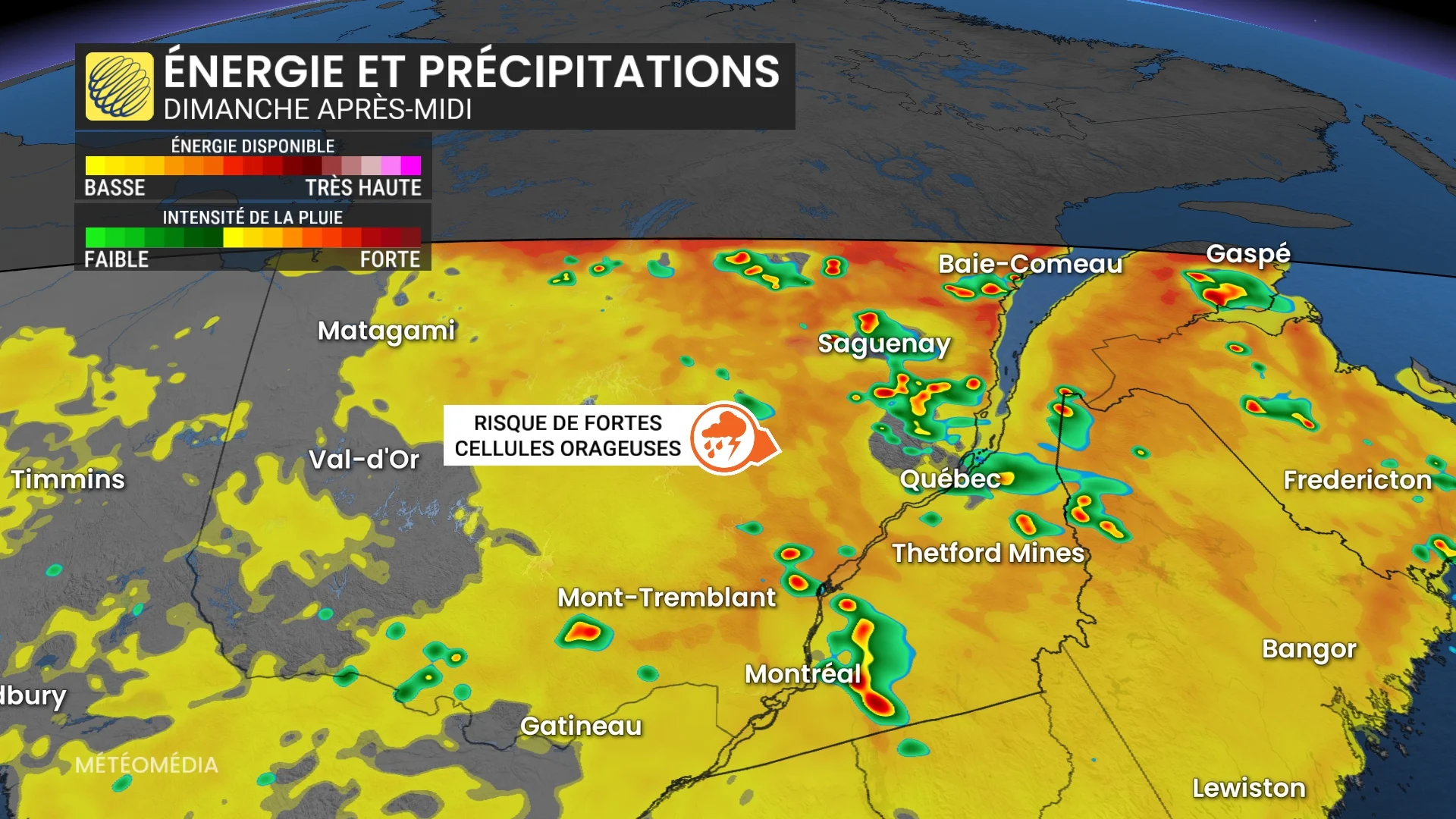 D'autres orages violents au Québec aujourd'hui : voyez les secteurs touchés 
