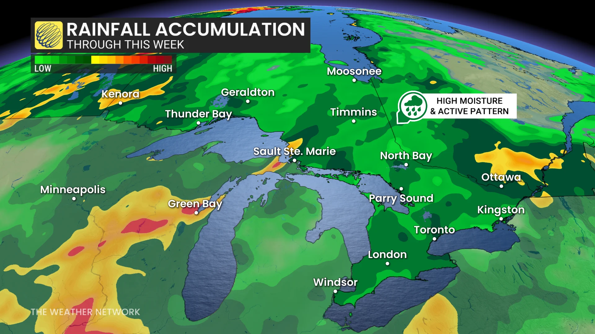 Baron - Ontario rainfall accumulation - June 8