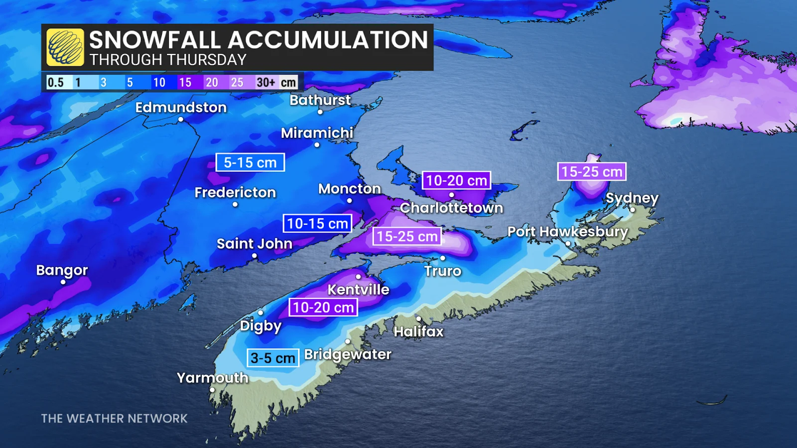 Snowfall, Winter, Cold, Nor'easter, December 01, 2025. (The Weather Network/Rachel Modestino)