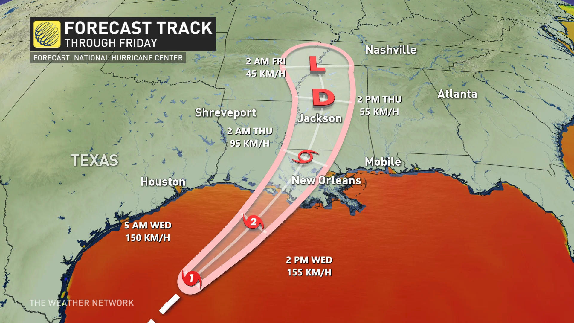 Baron- Francine forecast track - Sept11