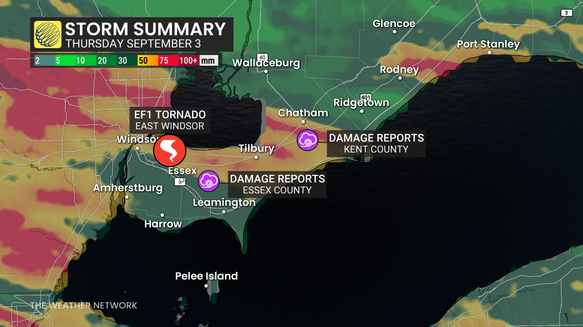 Southwestern Ontario storm summary Sept. 3