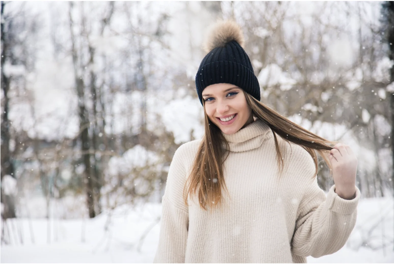 Getty Images: Wearing a hat during winter can help protect your hair from damage