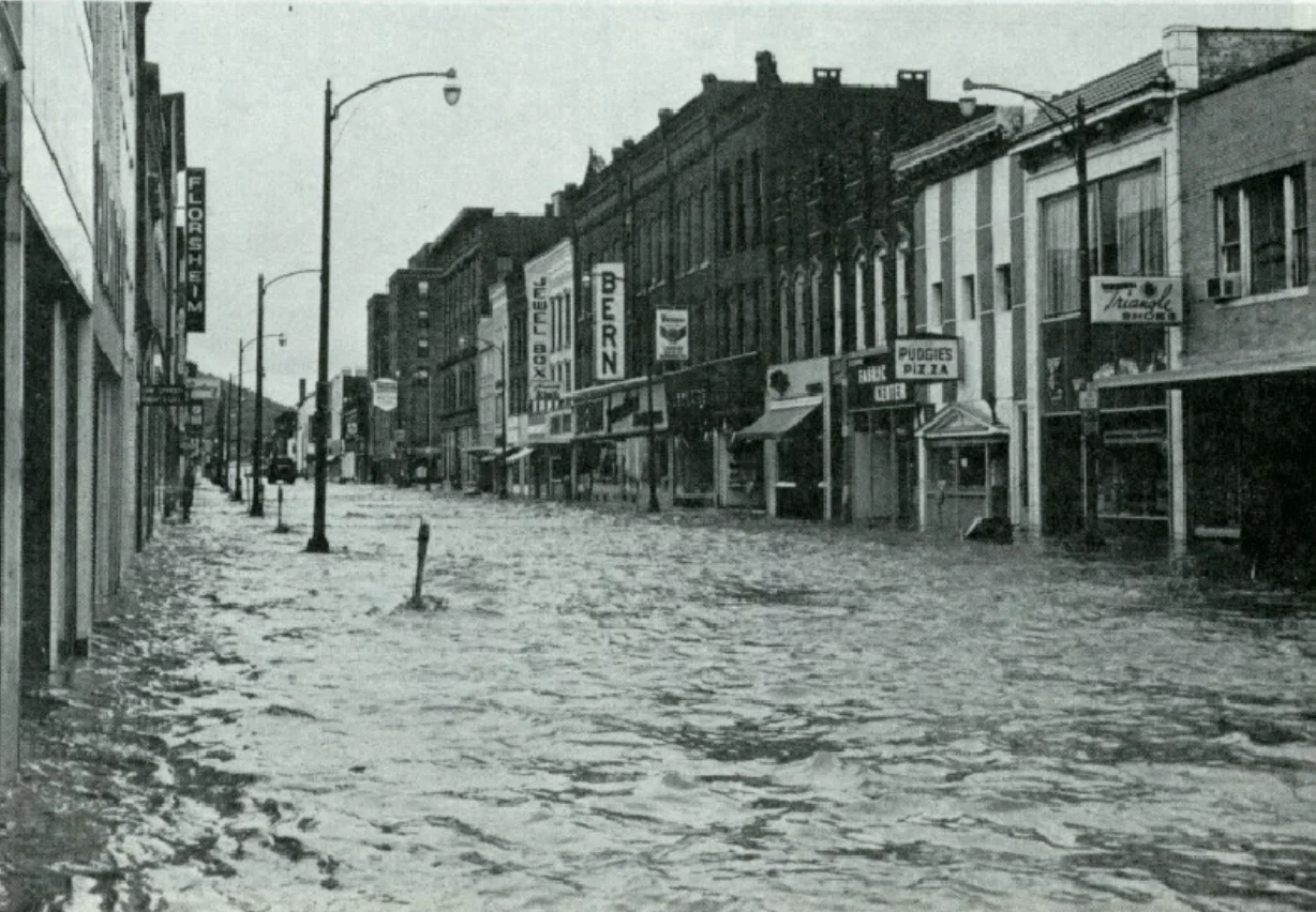 Flooding in Corning, NY. Credit: National Weather Service Binghamton.