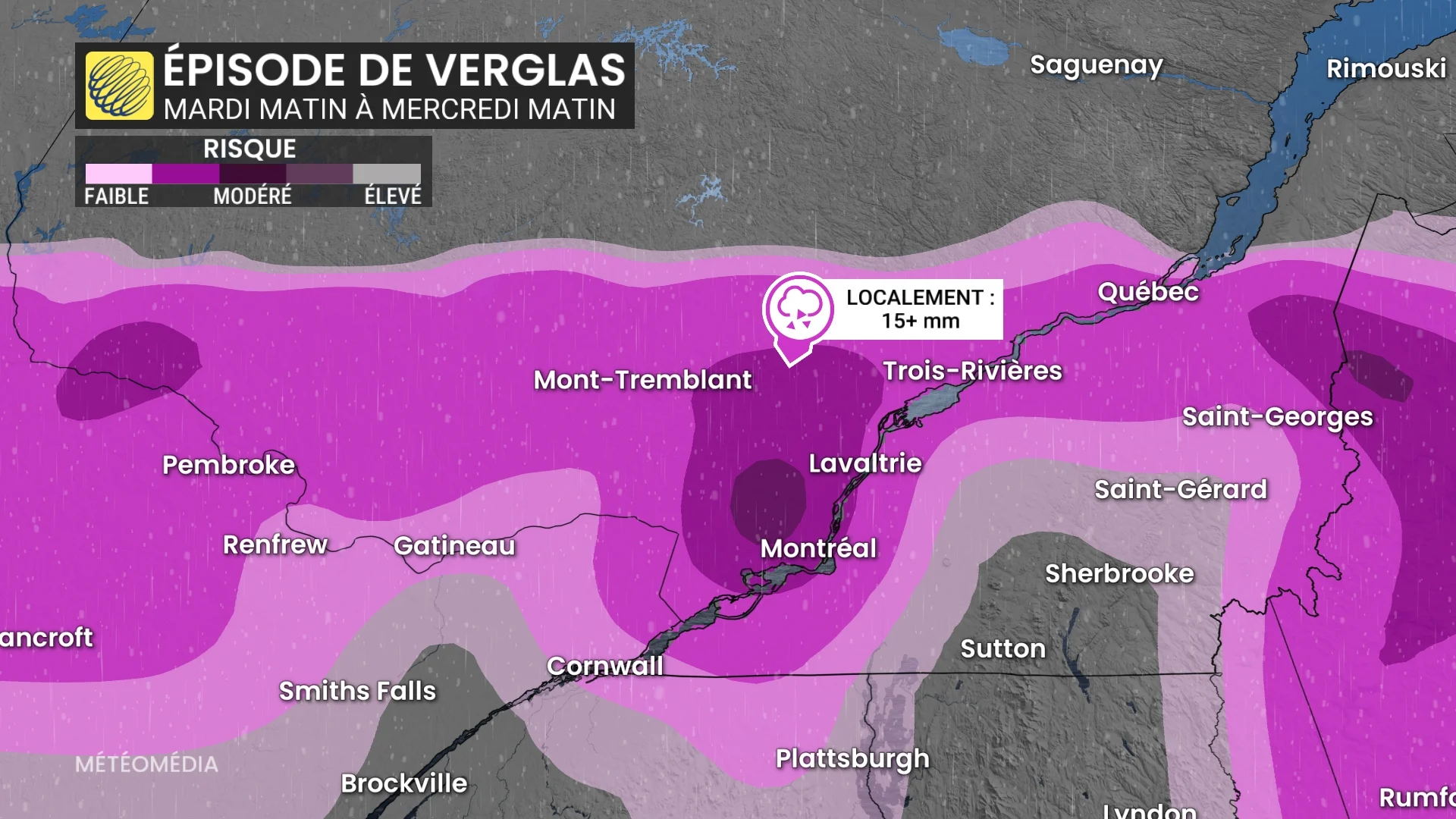 Neige et pluie verglaçante : un soubresaut hivernal à venir au Québec