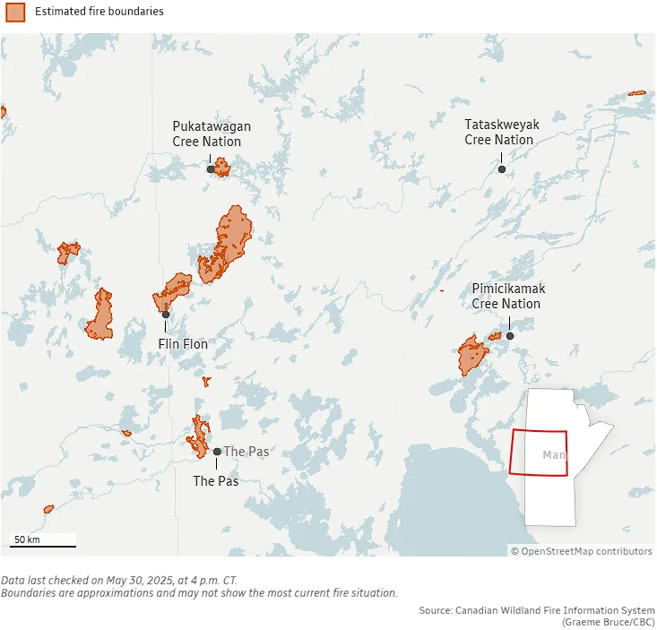 (CBC) manitoba fire map may 30 2025