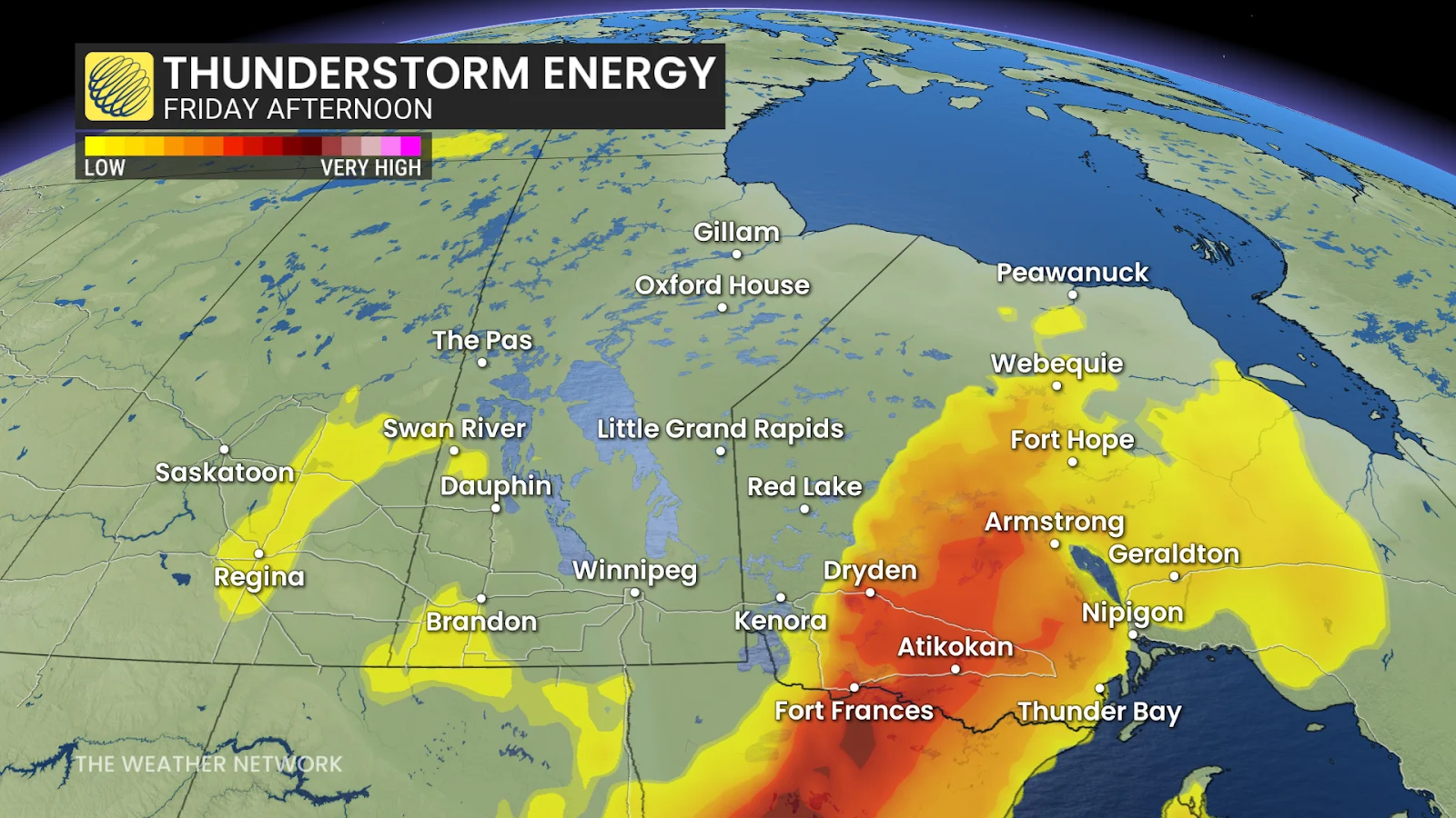 Prairies thunderstorm energy Friday