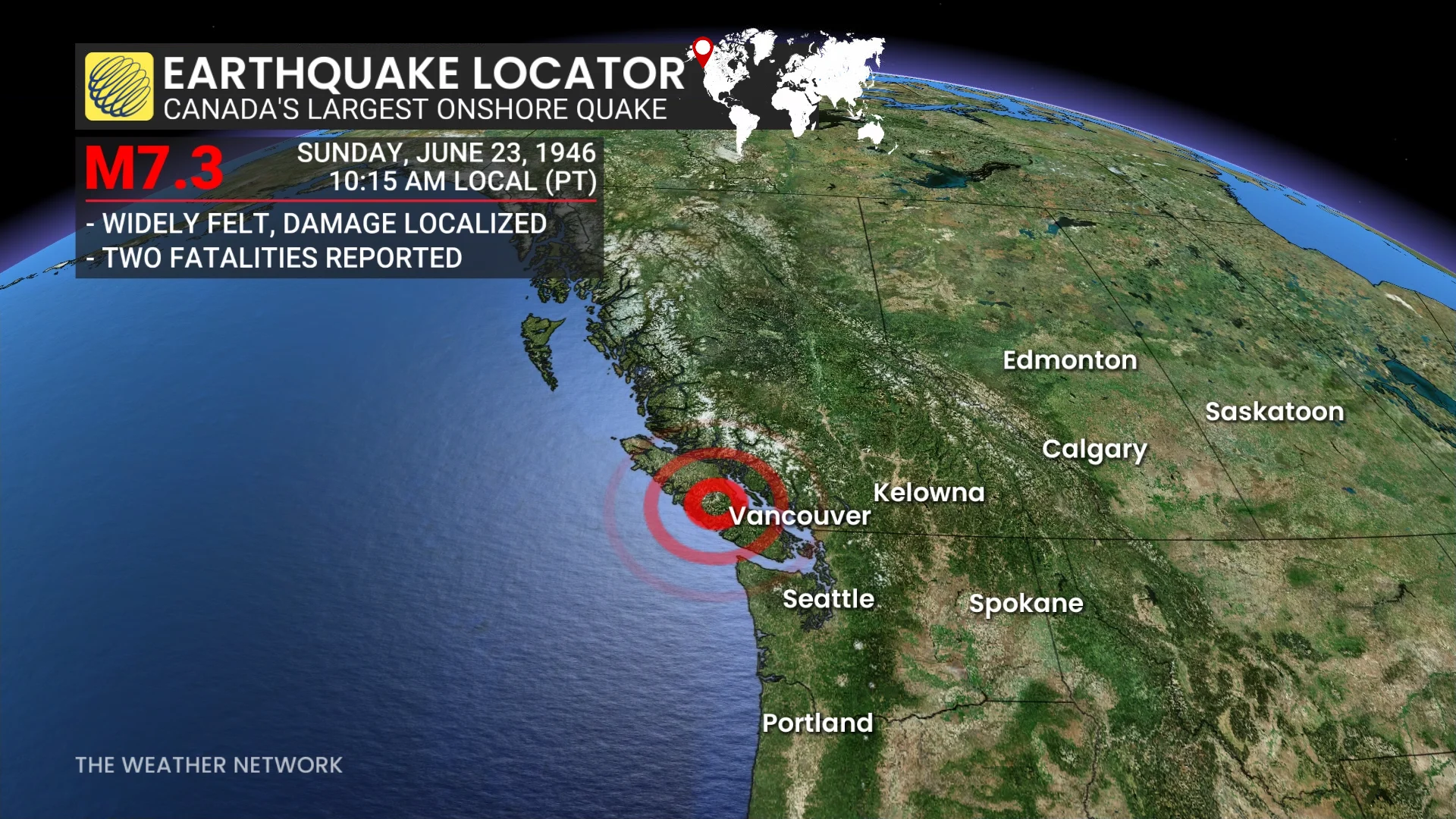1946 Vancouver Island Earthquake Locator