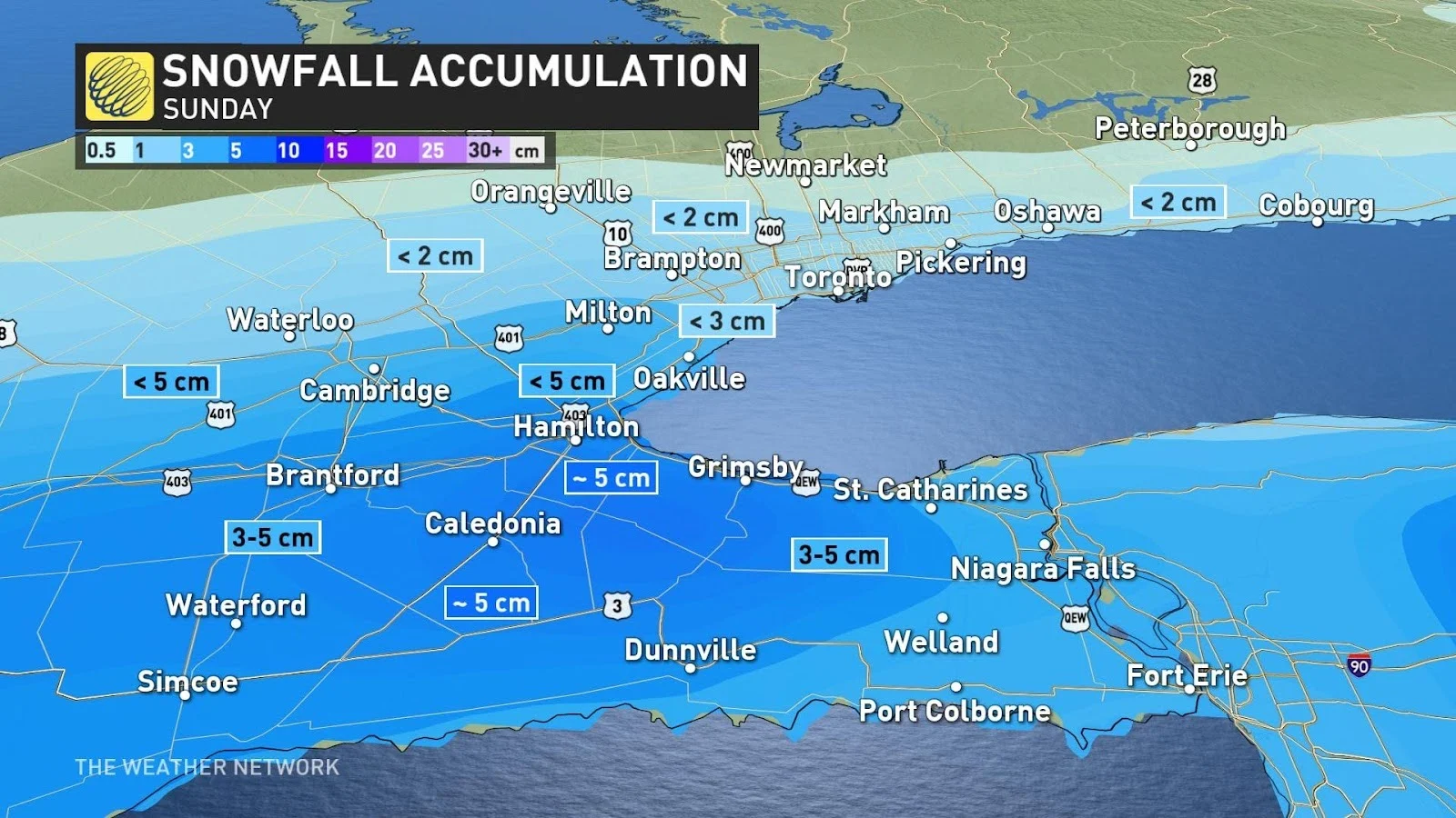 Ontario snow totals