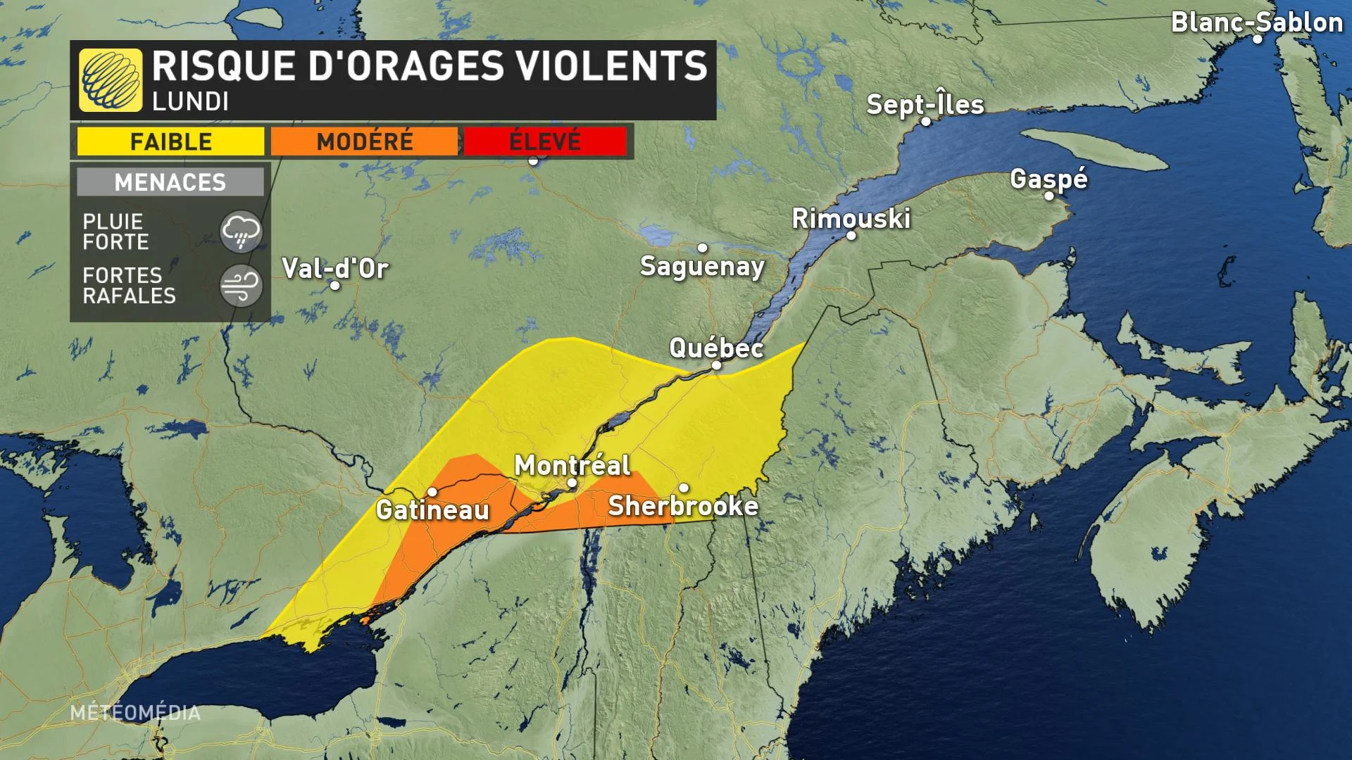 RISQUE ORAGES DEMAIN