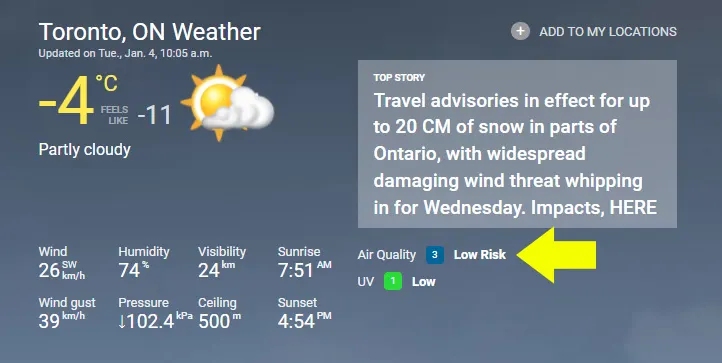 Toronto-Forecast-with-AQHI