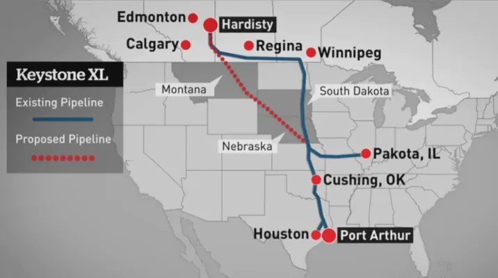 CBC Keystone Pipeline Map