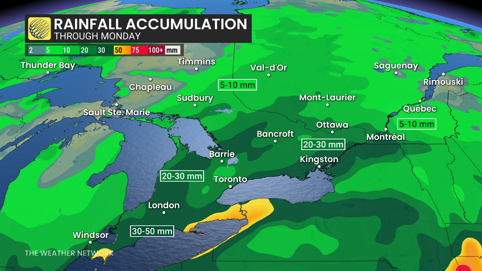 Baron - Ontario rain through Monday - May 22