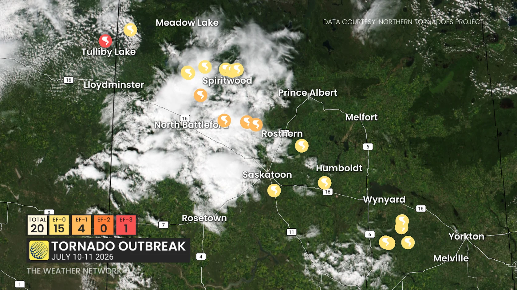 Saskatchewan Tornado Outbreak July 10 11 2026