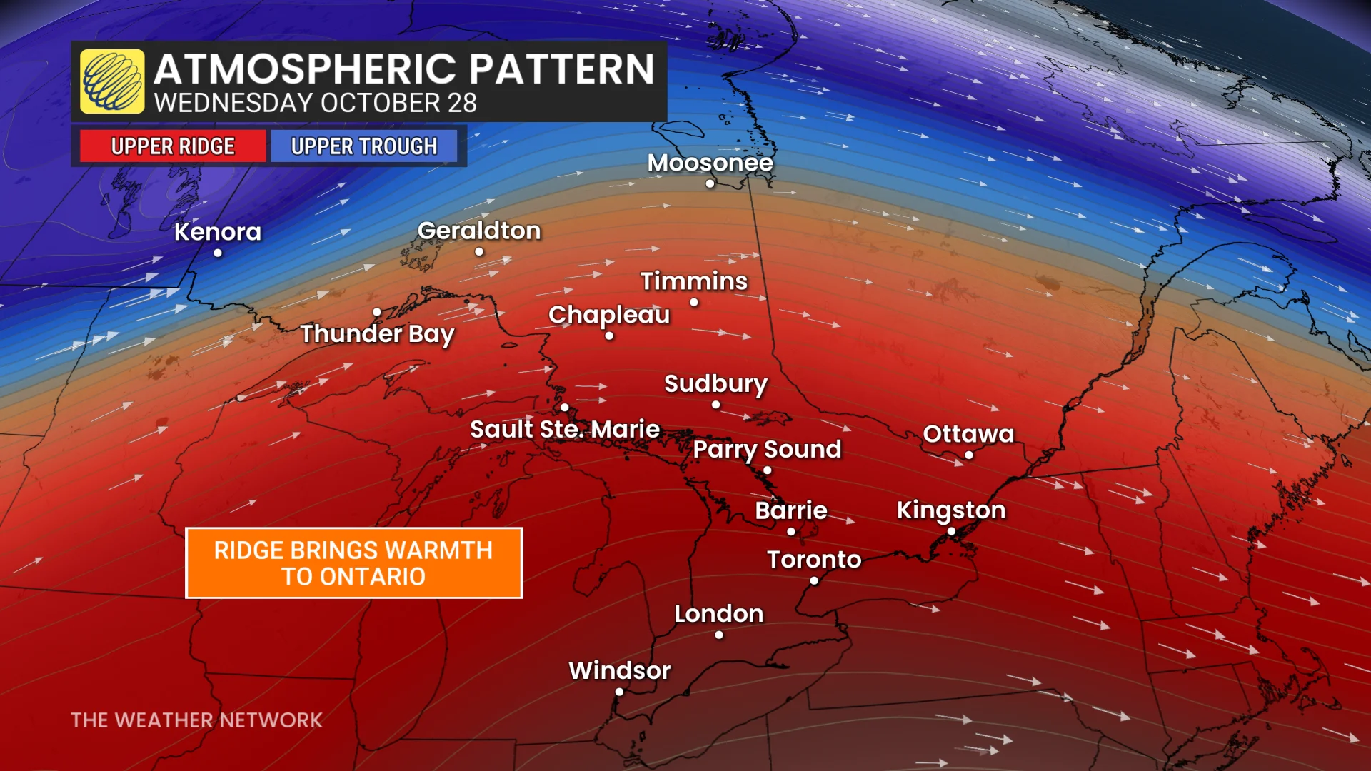 Ontario atmospheric pattern this week