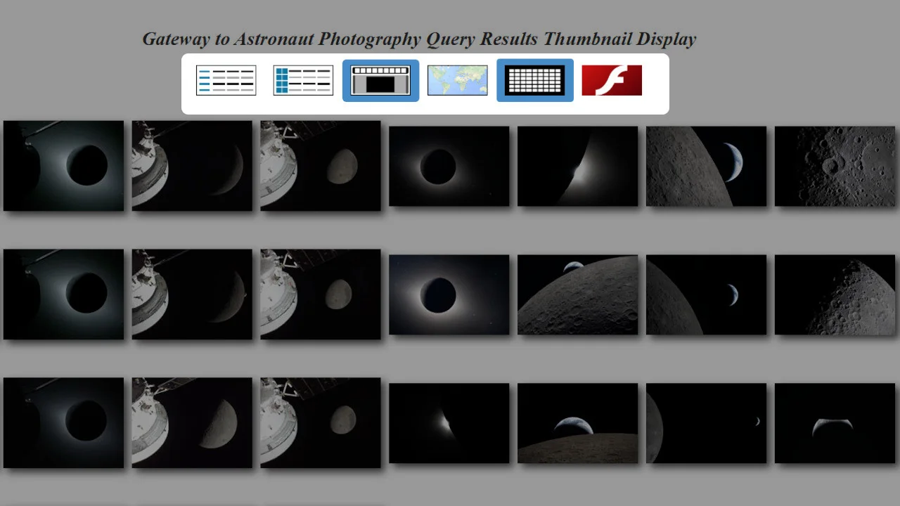 Gateway Astronaut Photos - Thumbnail view