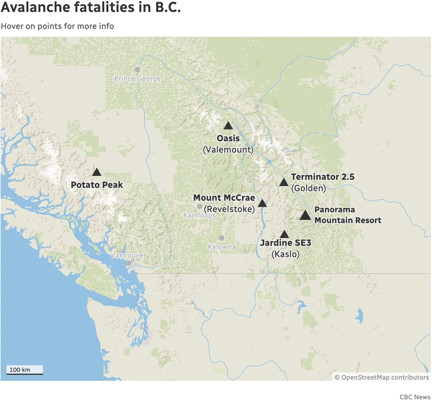 Avalanche Fatalities - B.C. March, 2023
