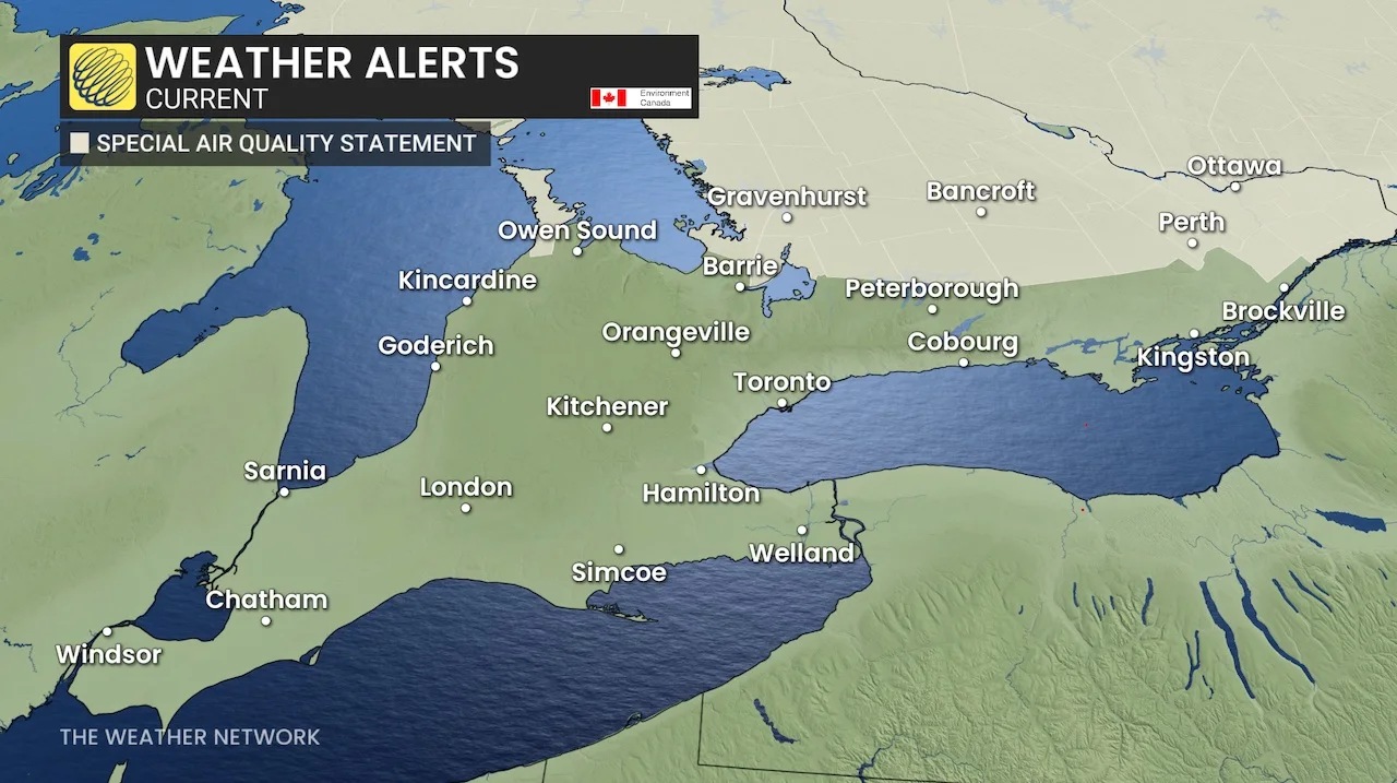 Southern Ontario alerts Saturday