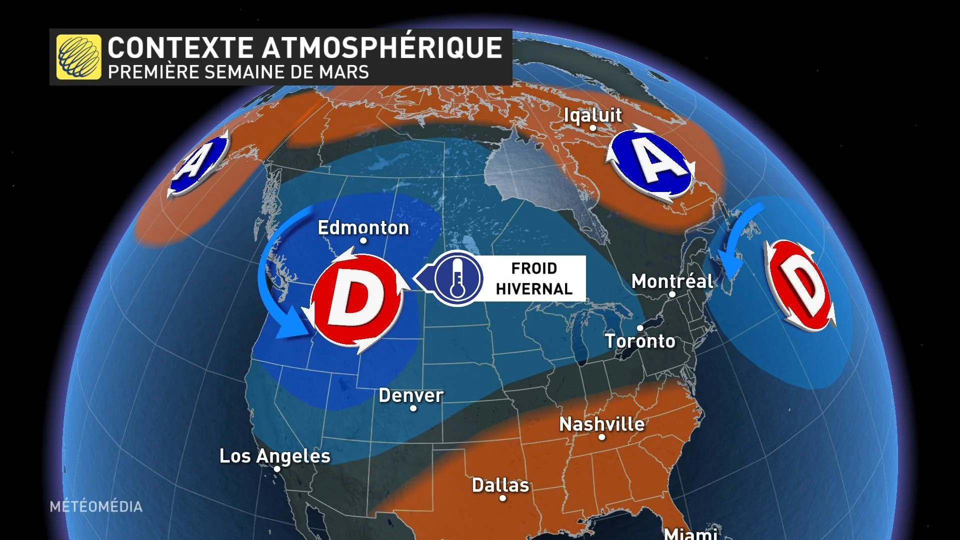 Contexte atmosphérique de la première semaine de mars