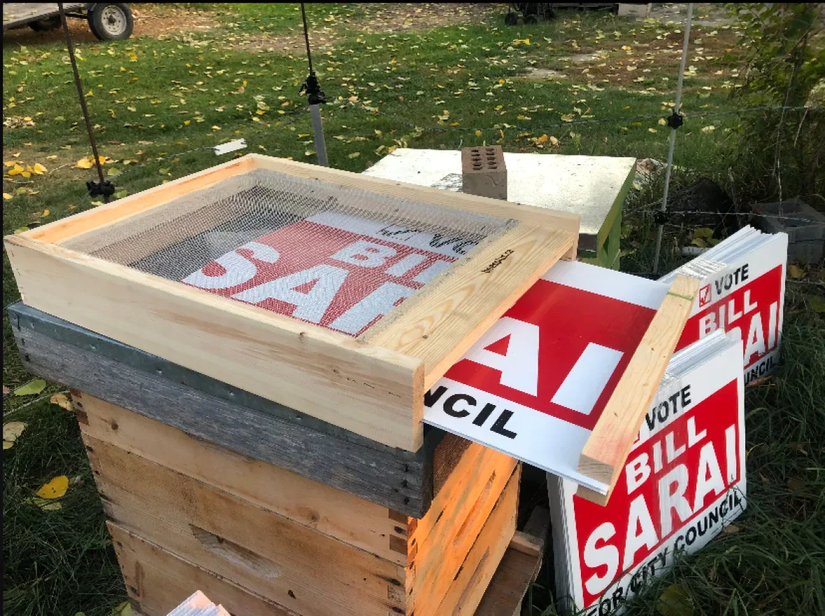 coun-bill-sarai-s-election-signs-repurposed-as-trays-for-bee-box-screen-bottoms/Submitted by Murray Willis via CBC