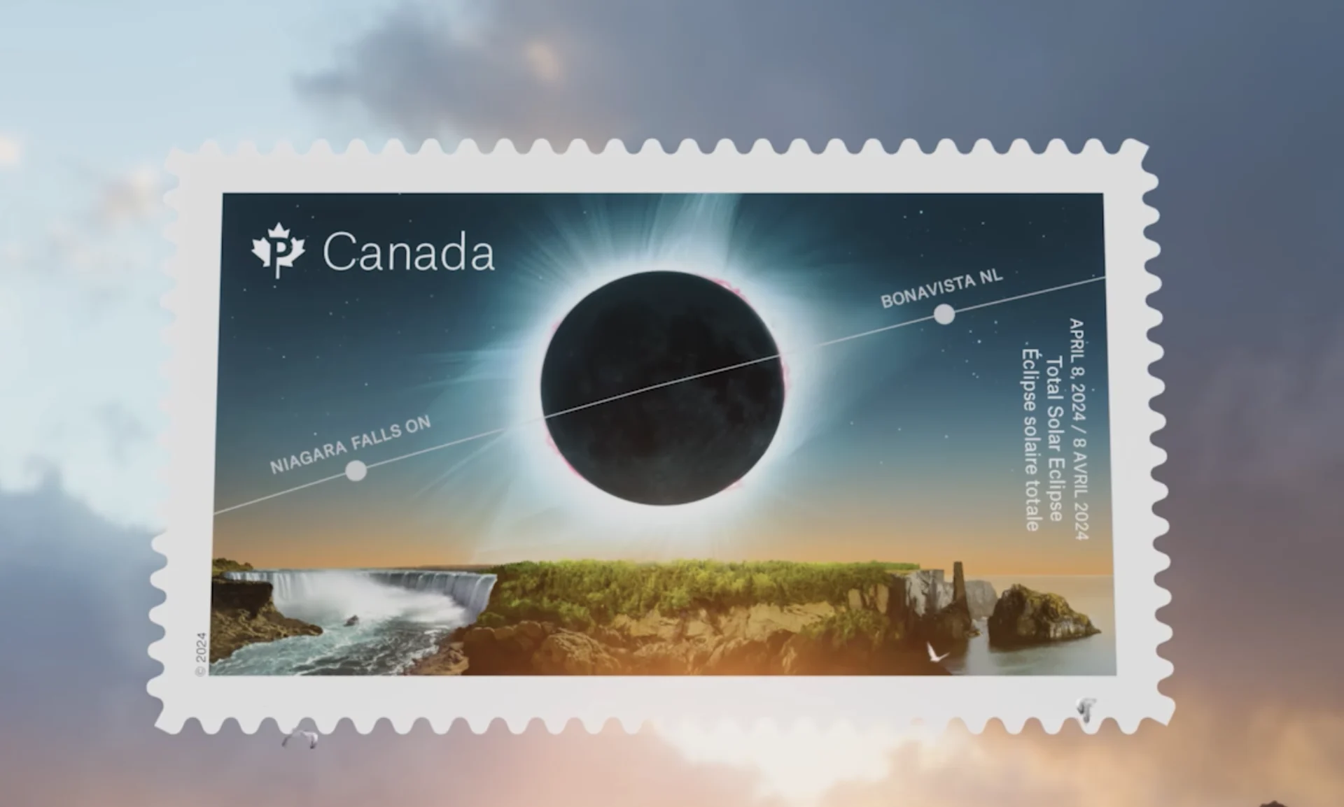 Canada Post commemorates April's solar eclipse with new stamp