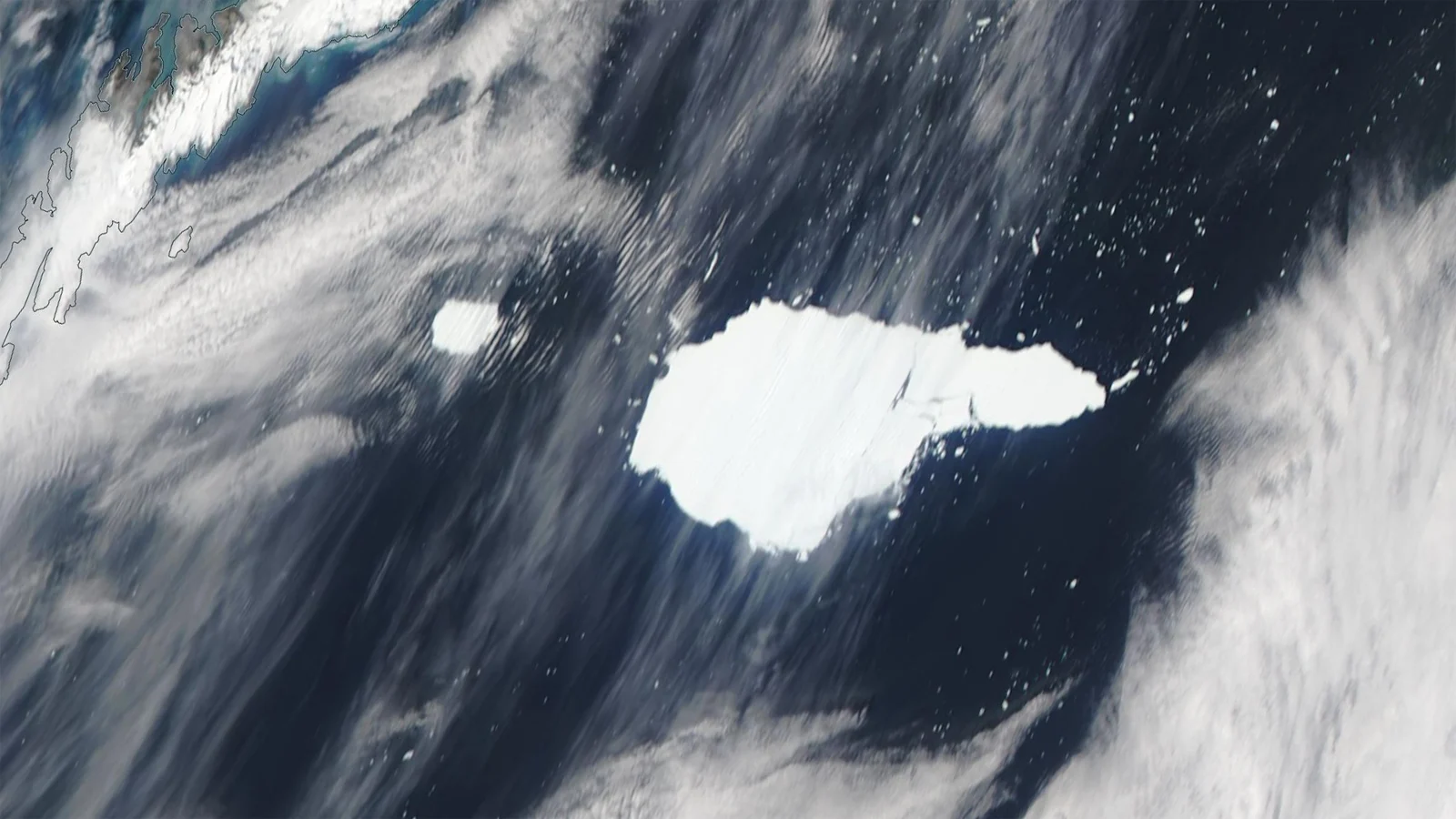 Giant iceberg A-68a shatters after collision with South Georgia Island shelf