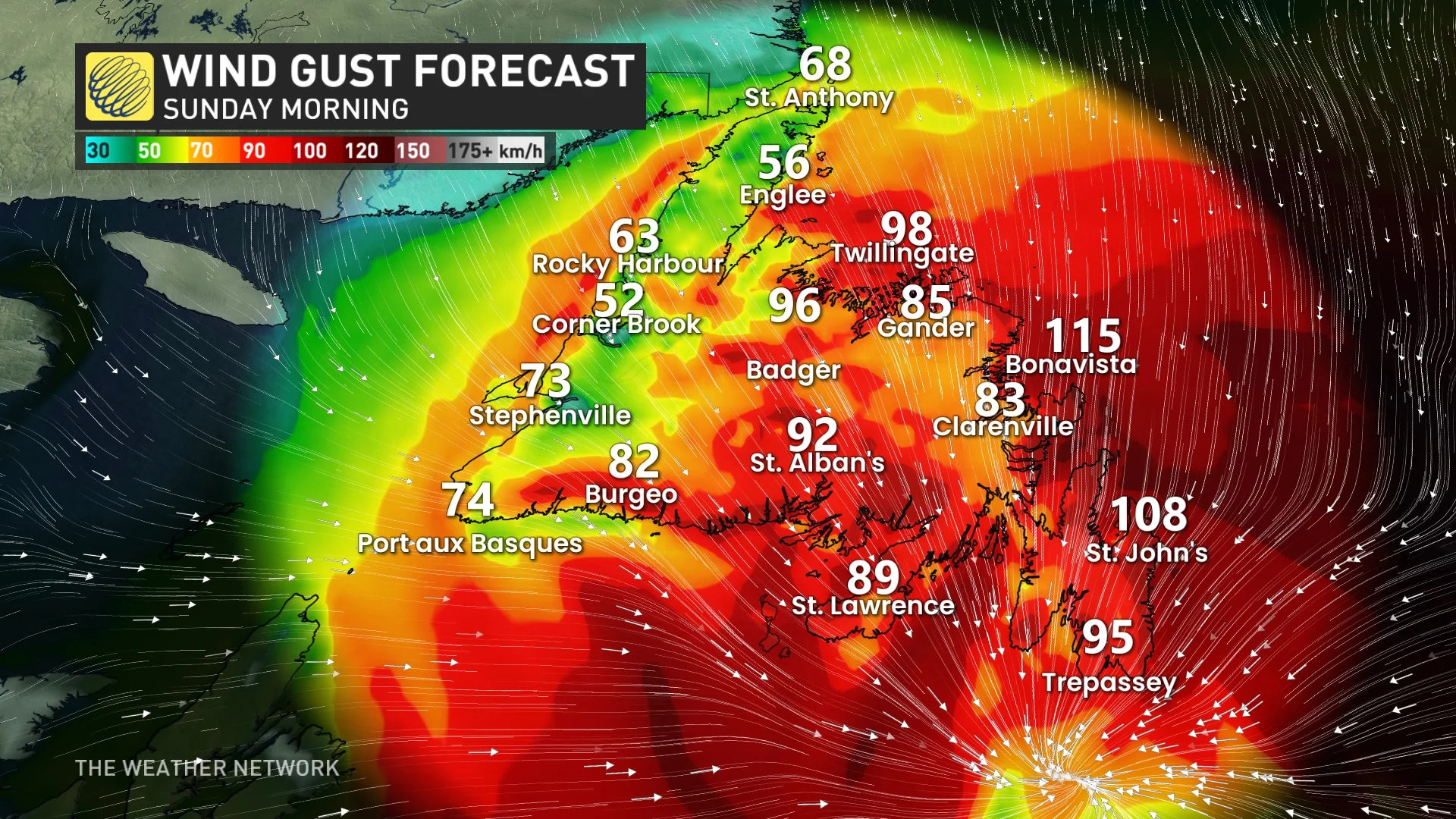 Baron - NL wind gusts Sunday - Jan4
