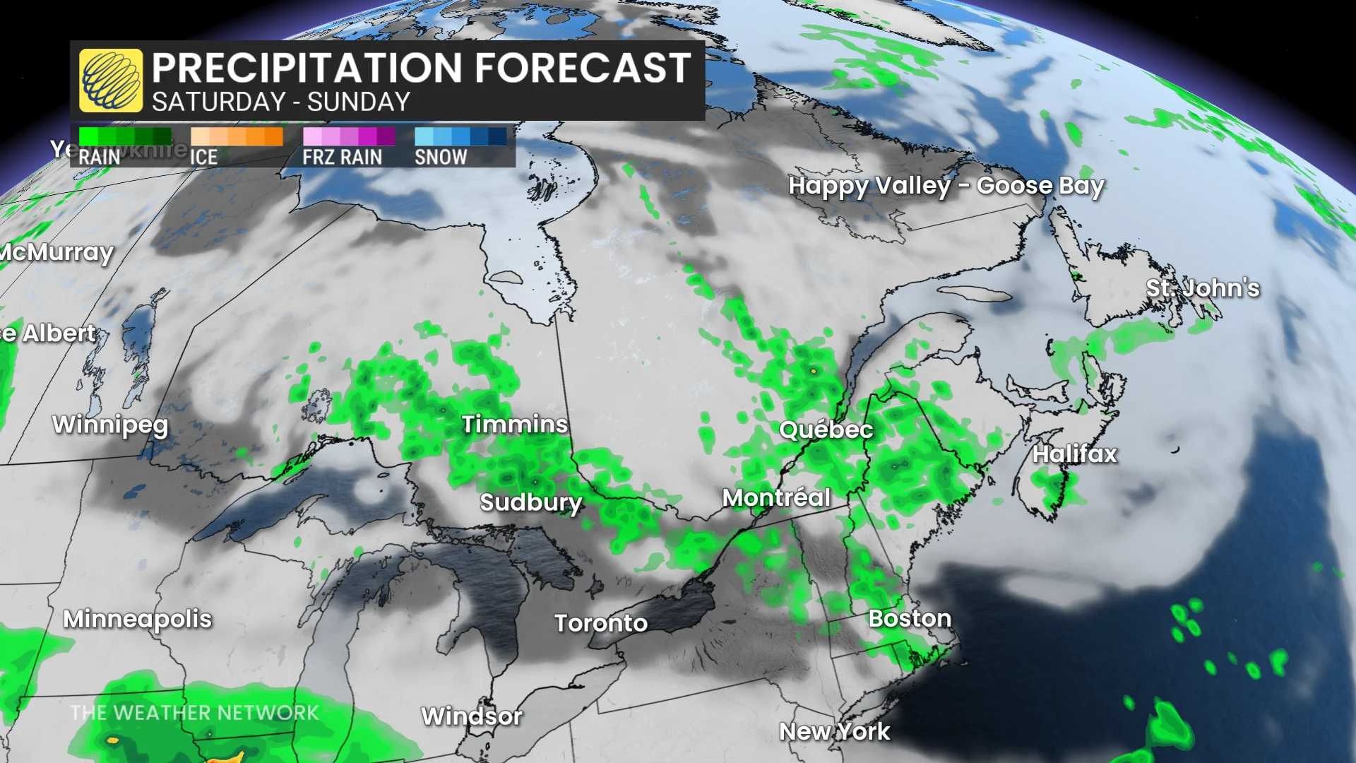 Precipitation Forecast Weekend