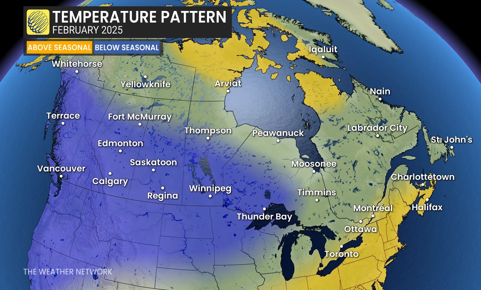 February 2025 Temperature Pattern