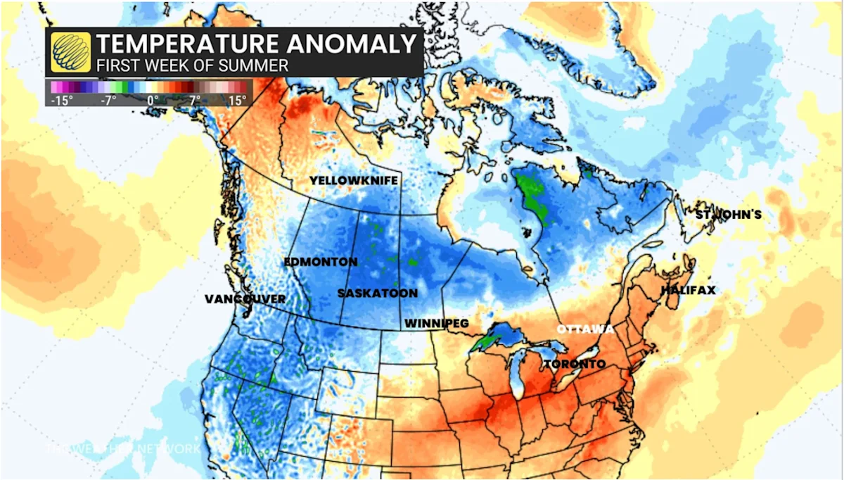 Weather pattern flips hit Canada's summer for July and August - The ...