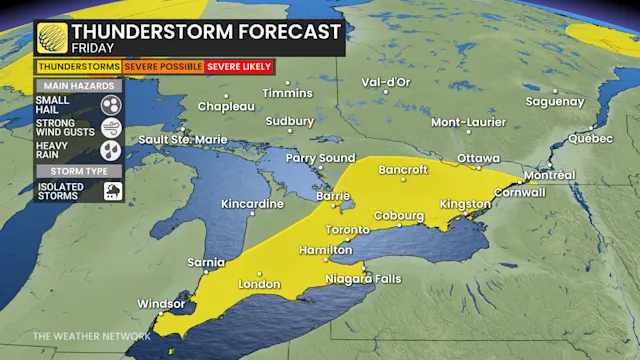 Strong winds, rain, and hail: Severe storm threat hits Ontario Thursday ...