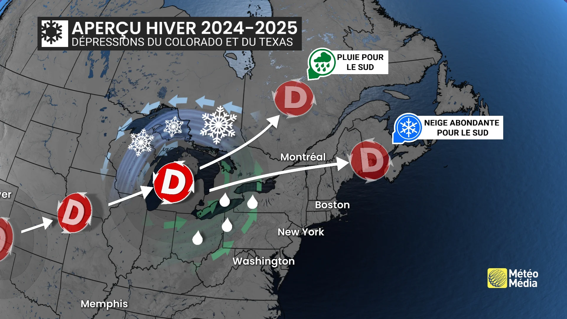 Trajectoire tempêtes (Québec)