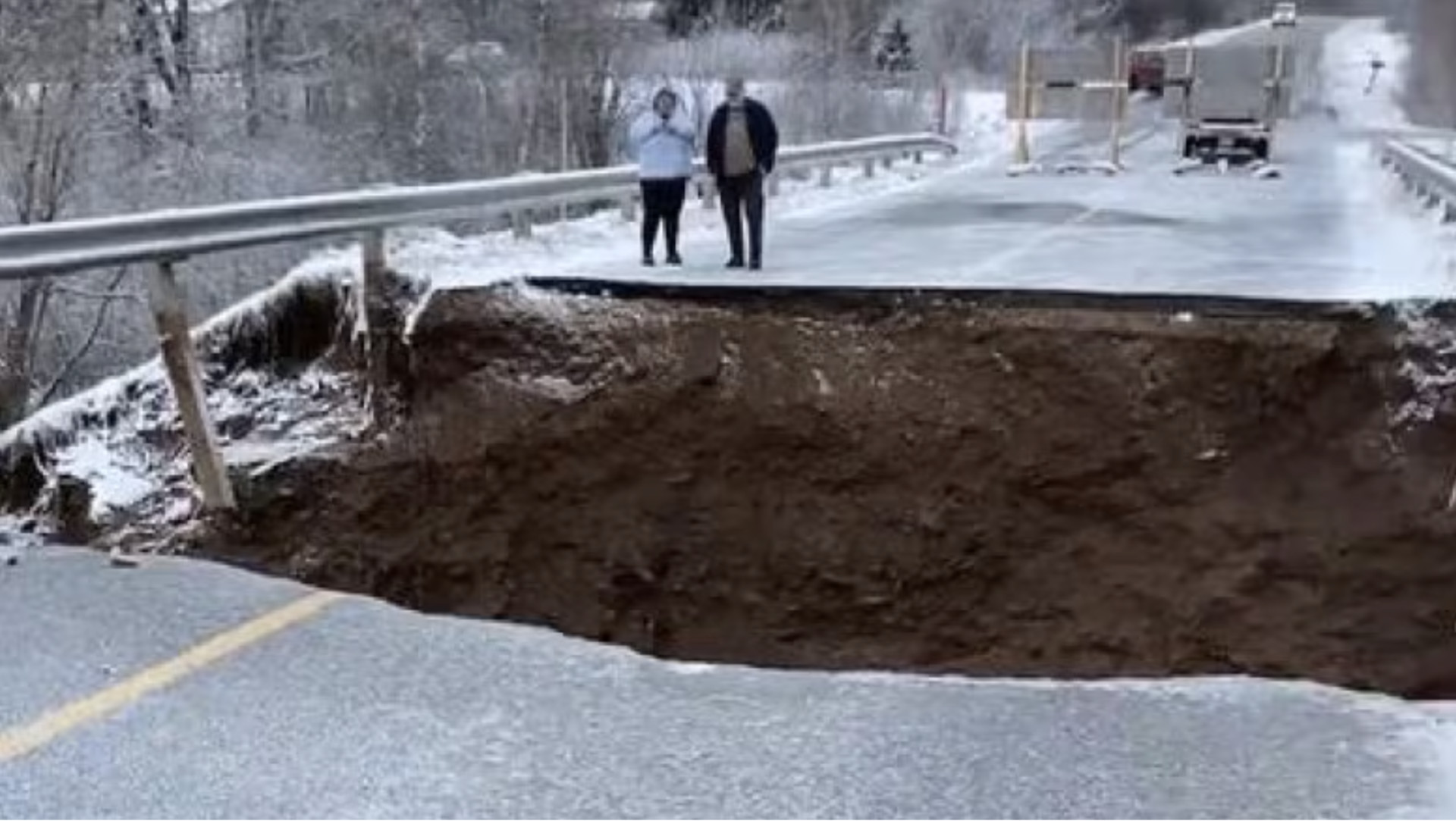Washouts, flash freezing in some areas after rainstorm in N.B.